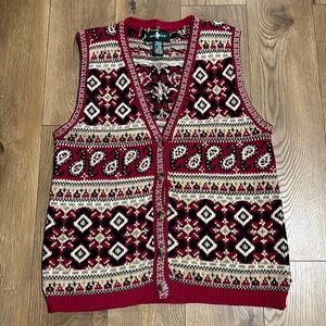 Hunt Club Knit Crochet Sweater Sz M